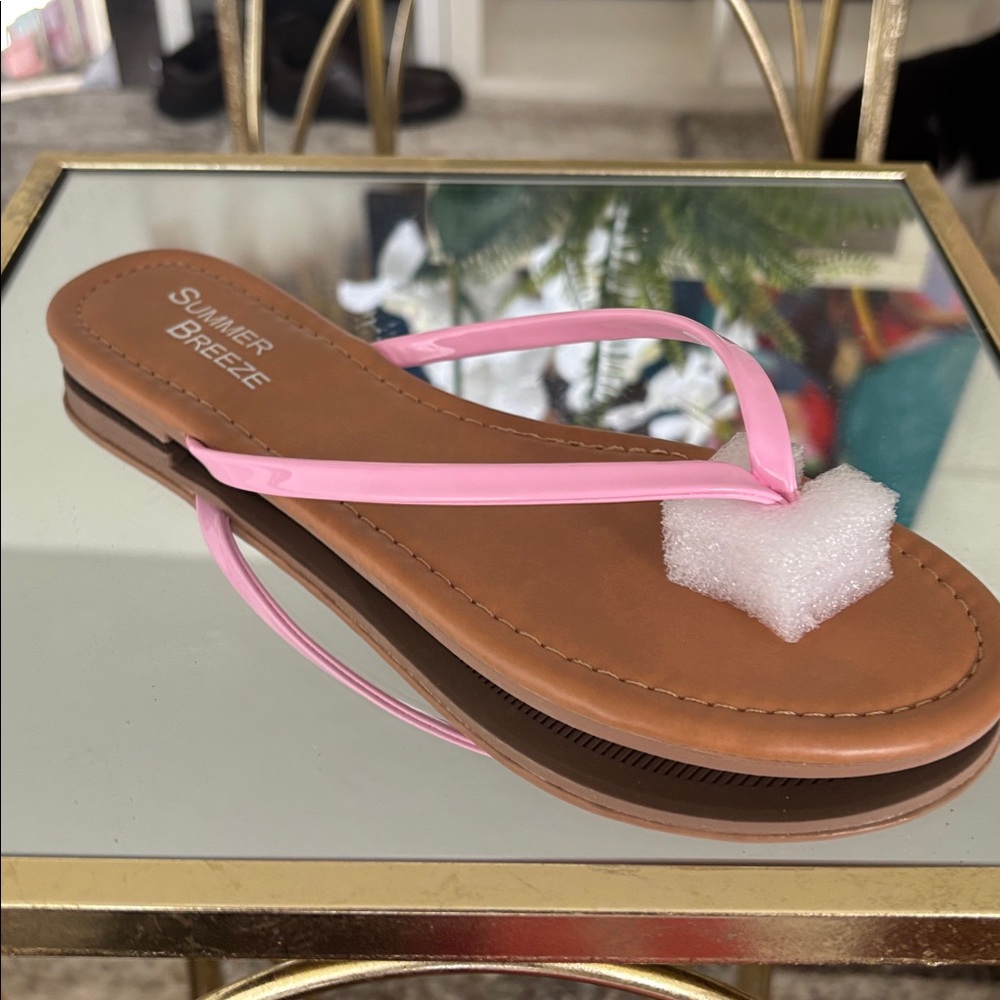 Pink and Brown Sandals